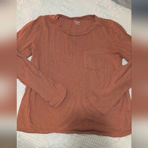 Madewell Women's Terracotta Long Sleeve Tee